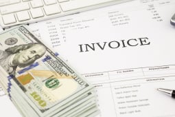 invoice with money invoice with money
